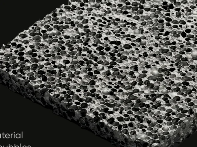 Open-cell aluminium foam sheet showing its porous metal structure