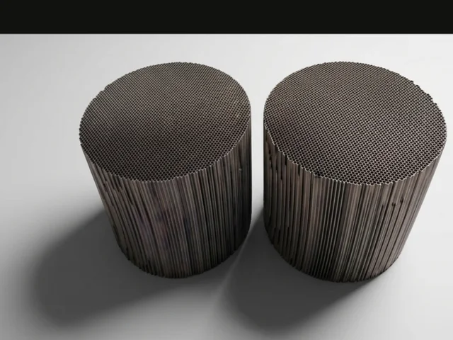 Steel honeycomb core samples in round and sheet formats