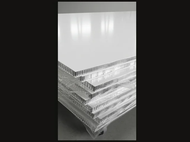 White fibreglass FRP faced aluminium honeycomb panels