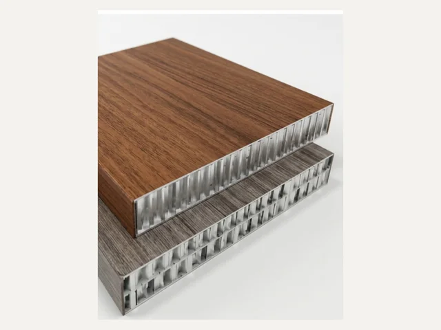 HPL and CPL faced aluminium honeycomb panels in wood patterns